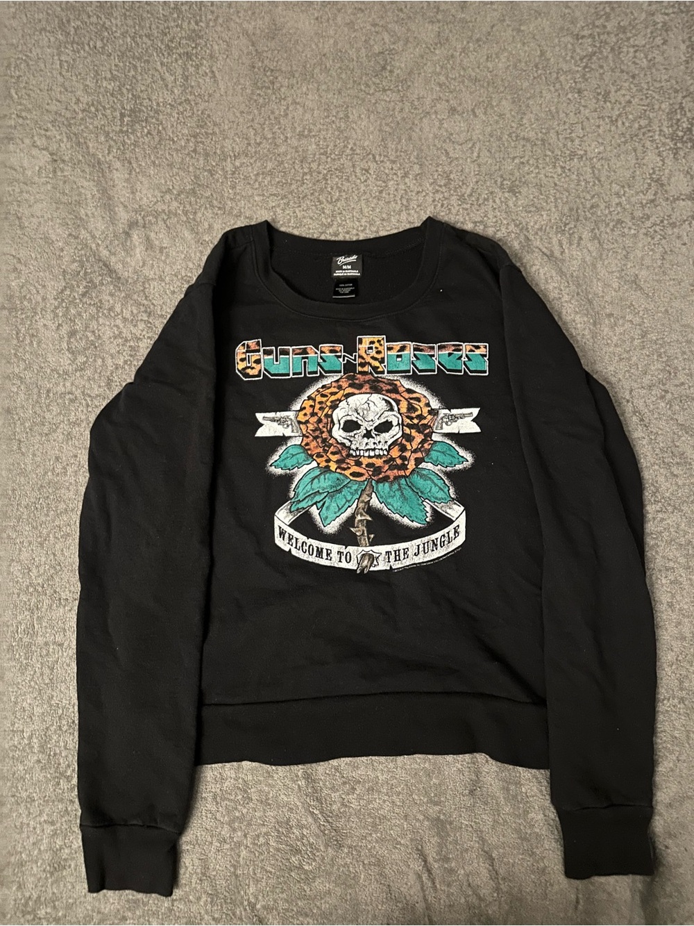 Bravado Black Cotton Crewneck Sweatshirt Label Detail